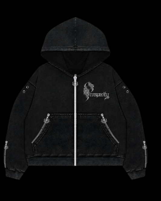 Prosperity🕸️ black hoodie